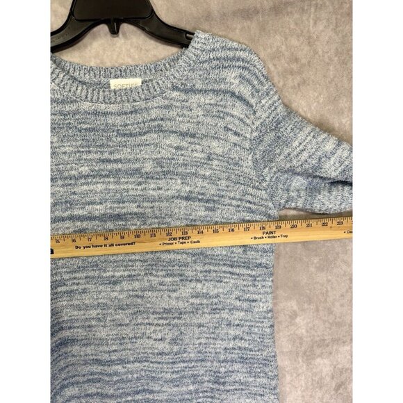 Softies Marshmallow Dress Womens S/M Blue Heathered Sweater Crew Neck Lounger - Picture 7 of 10